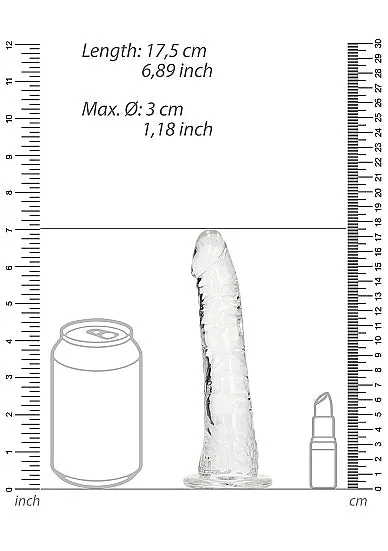 Shots America Female Sex Toys | Realrock Slim Dildo Transparent
