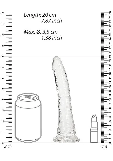 Shots America Female Sex Toys | Realrock Slim Dildo Transparent