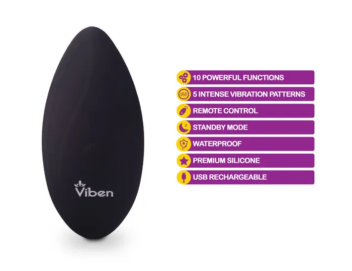 Viben Viben Racy 10 Function Panty Vibe Black Vibrators