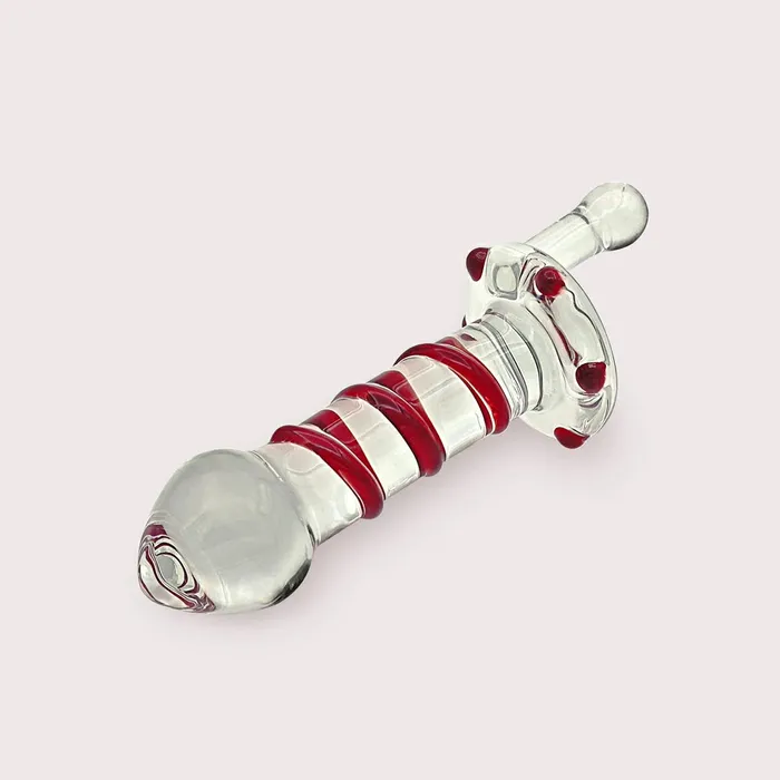 Glass Dildo with Rotary Handle Funzze Female Sex Toys