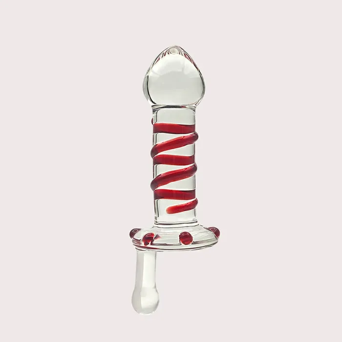 Glass Dildo with Rotary Handle Funzze Female Sex Toys