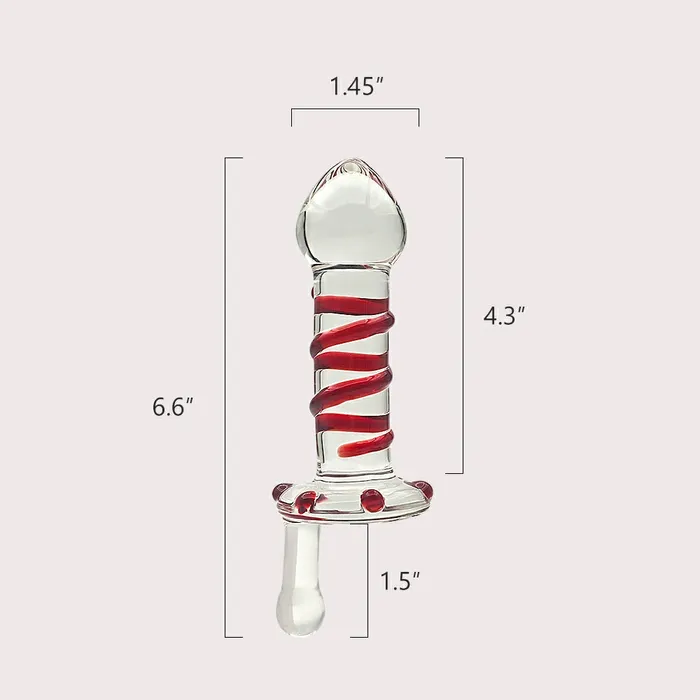 Glass Dildo with Rotary Handle Funzze Female Sex Toys