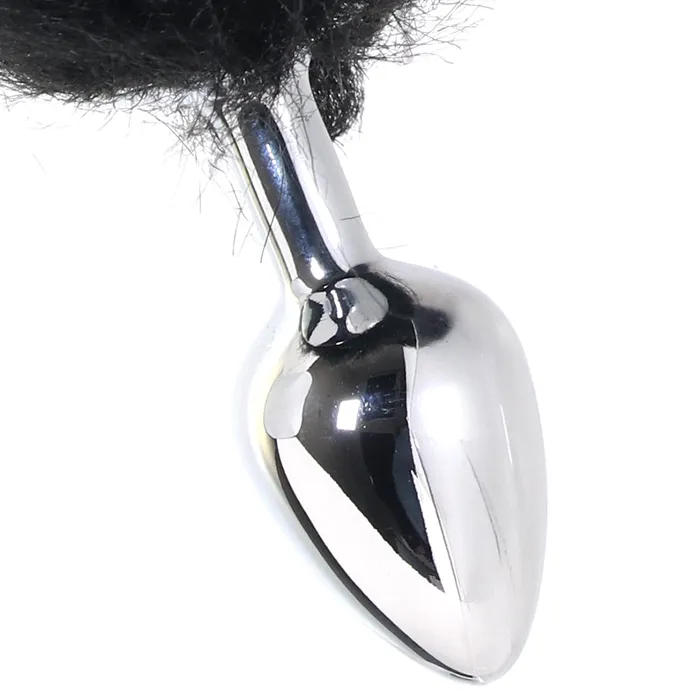 Anal WhipSmart 3 Inch Metal Plug with Fox Tail in Black XGen