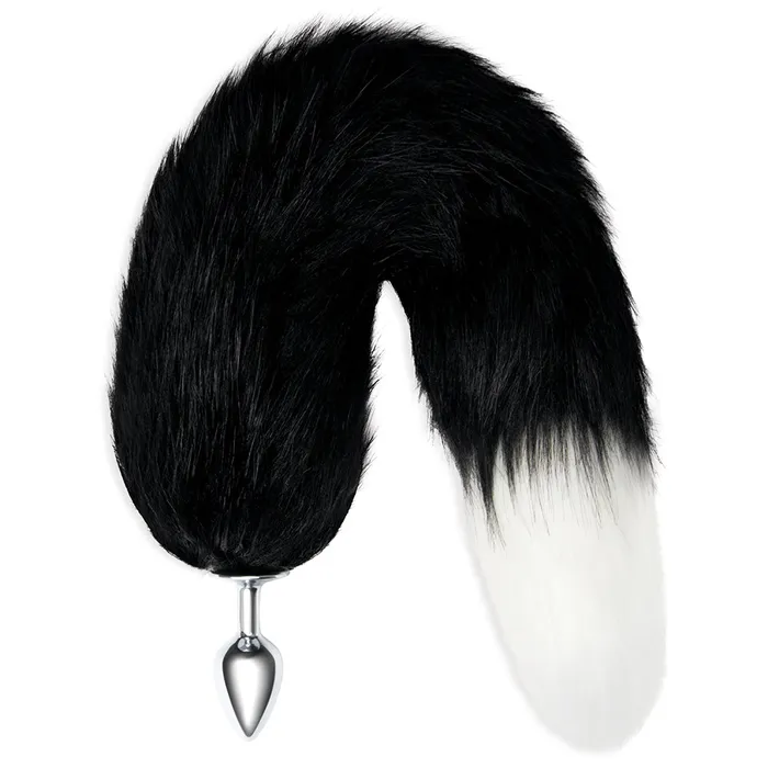 Anal WhipSmart 3 Inch Metal Plug with Fox Tail in Black XGen