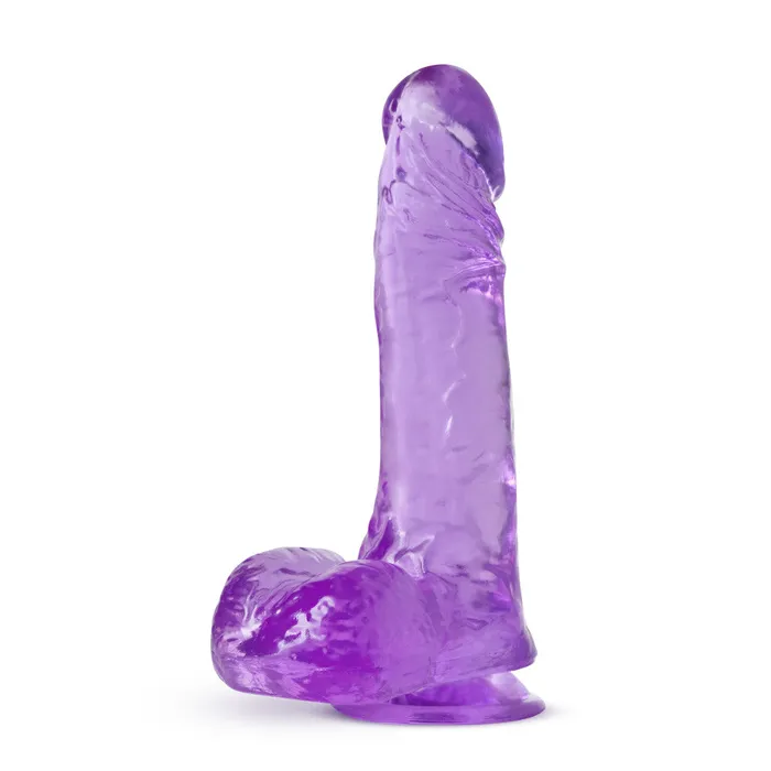 Dildos B Yours Plus By Blush Ram N Jam Realistic Purple 8Inch Long Dildo With Balls Suction Cup Base Blush