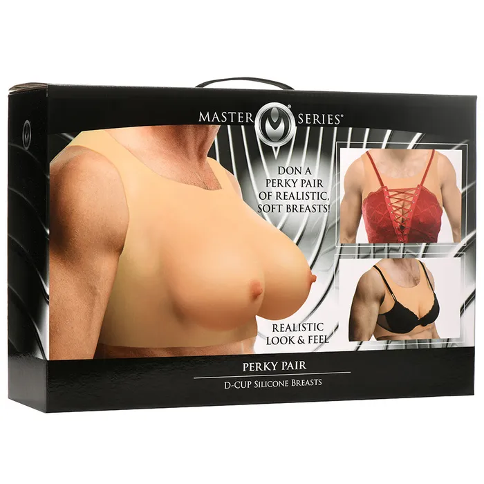 Master Series Perky Pair DCup Silicone Breasts XR Brands Male Sex Toys Master Series Perky Pair DCup Silicone Breasts XR Brands Male Sex Toys
