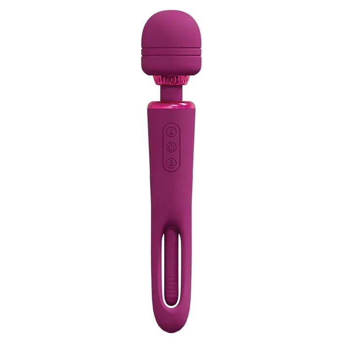 Vibrators SHOTS Vive Kiku Double Wand with GSpot FlappingPink