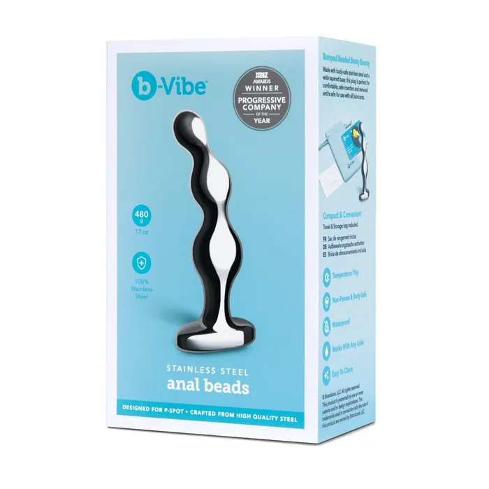 B Vibe Anal BVibe Stainless Steel Anal Beads