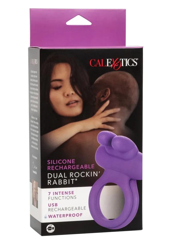 Couples Enhancers Vibrators Silicone Rechargeable Dual Rockin Rabbit Multi Speed Cockring Waterproof Couples Enhancers Vibrators Silicone Rechargeable Dual Rockin Rabbit Multi Speed Cockring Waterproof